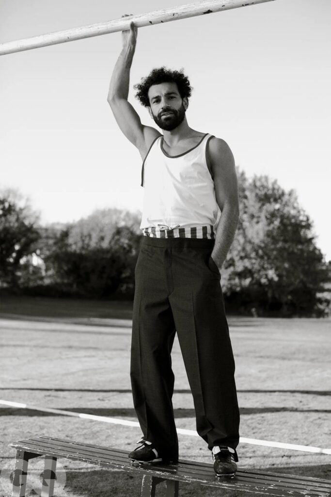 Mo Salah Wears Classic Adidas Liverpool Kit For GQ Photo Shoot