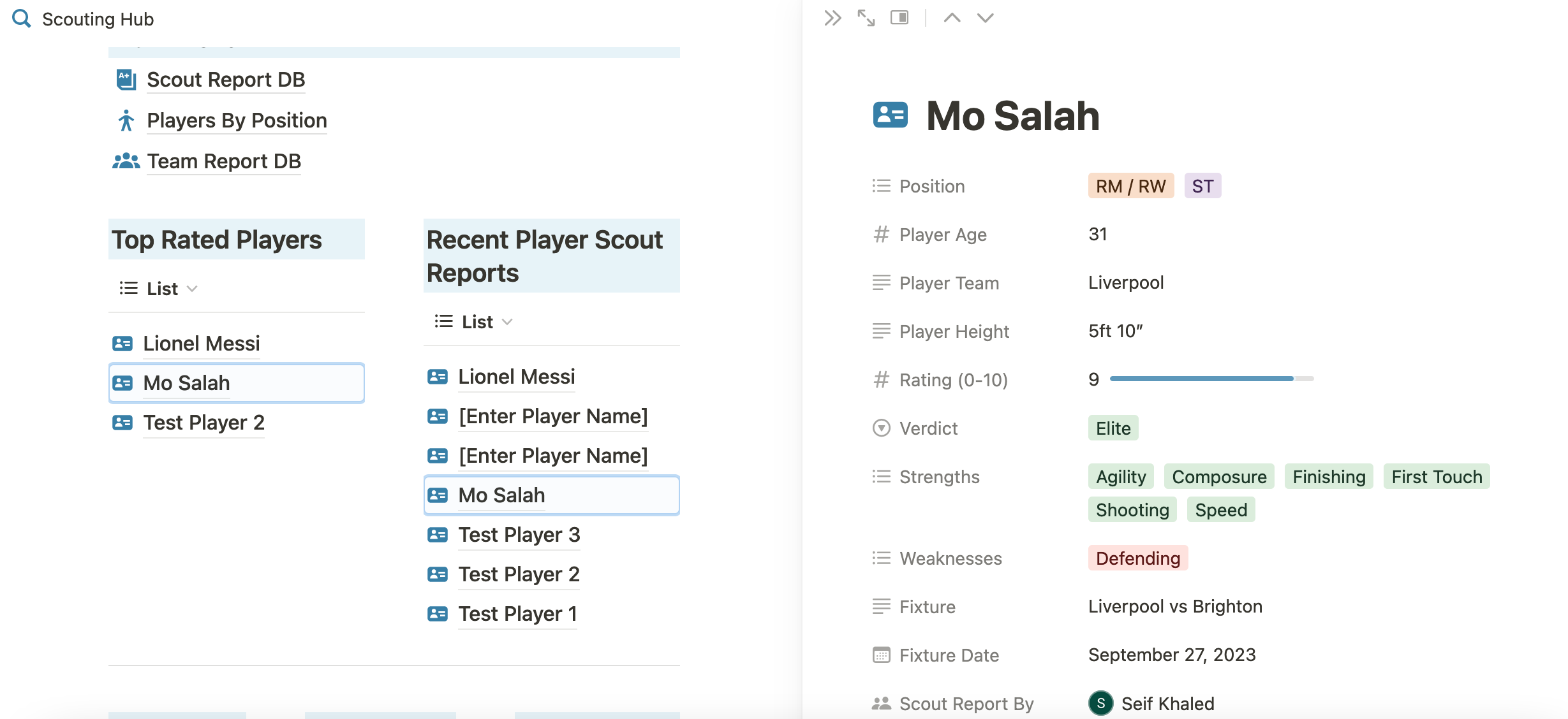 Football Scouting Template with Notion [FREE]